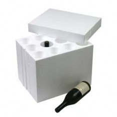 WINE BOX WITH POLYSTYRENE INSERT